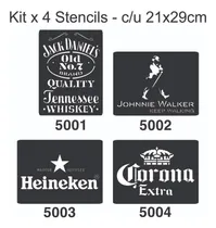 Comprar Stencil Bebida Gaseosa Cerveza Vintage Cocina 21x29 Combox4 