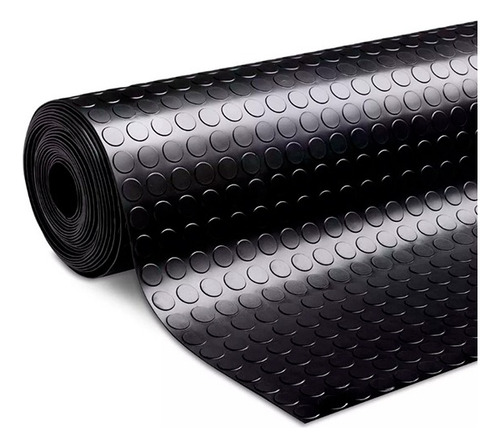 Piso De Goma Circulo 6 Mm Rollo 1 Mt Ancho X 20 Mt De Largo