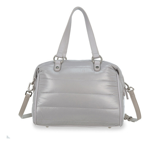 Bolsa Hobo Cloe Badani Mediano Color Gris