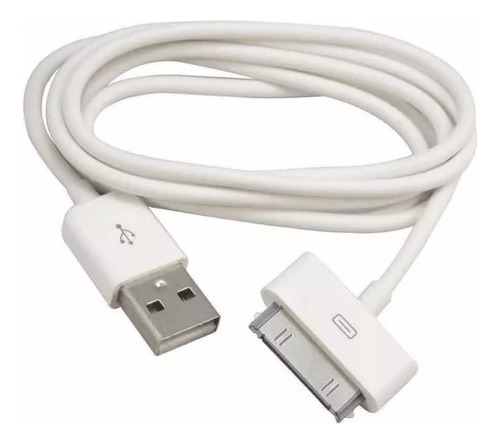 Cable Cargador Usb 30 Pines Para Iphone 4 Ipod Ipad 2 3 Blanco