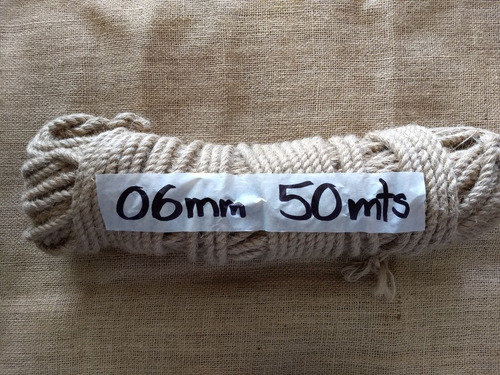 Cordón De Yute 6mm 50mts