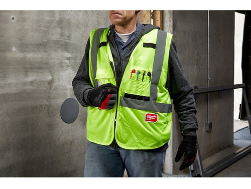 Imagen 4 de 7 de Chaleco De Seguridad Amarillo Av 10b L/xl Milwaukee 48735022
