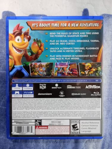 Juego Físico Original Crash Bandicoot 4 Ps4 (Usado)