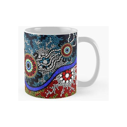 Taza Arte Aborigen Auténtico - Camping Dots Calidad Premium