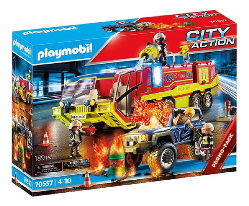 Playmobil City Action Carro Bombeiros E Caminhão Sunny 70557