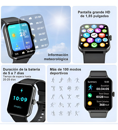 Reloj Inteligente Smartwatch Compatible Con Iphone, Android