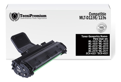 Toner Generico Mlt- 119 | Para Samsun Ml-1610 2010 2020 2510