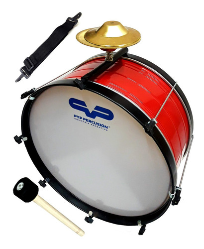 Bombo Pyp Murga 22'' 6 Tensiones Pintado Epoxi C/platillo