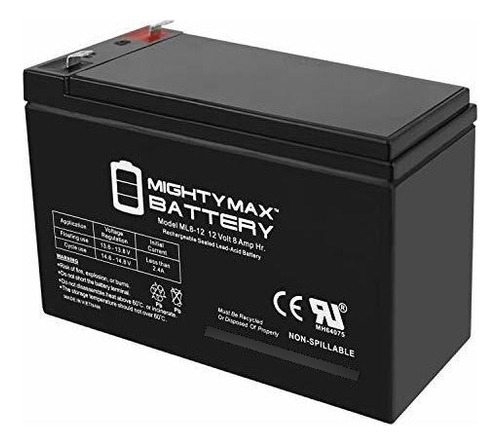 Mighty Max Battery Ml8-12 - 12v 8ah Reemplazo Para Apc Back-