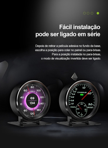 Manômetro Automotivo Digital 60mm Cammus Obd2 Modelo: Bmw