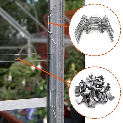 50x Clips De Acero Inoxidable Para Invernadero Clips De