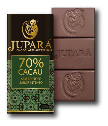 Kit 26 Tabletes De Chocolates Jupará 70% Cacau - Sem Lactose