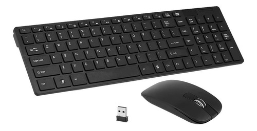 Imagen 1 de 6 de Kit Mouse Teclado Inalámbrico 2.4g Protector Ultra Slim