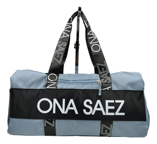 Bolso Deportivo Multi Bolsillos Dama Ona Saez Color Celeste Liso