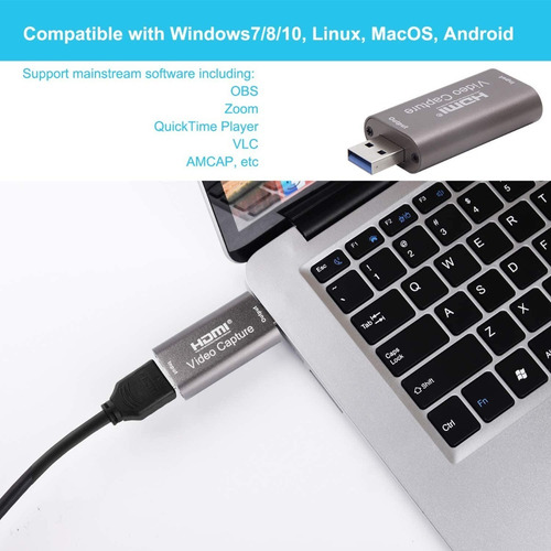 Imagen 9 de 10 de Nueva Capturadora De Video 1080 60fps Stream Hdmi Usb Cámara