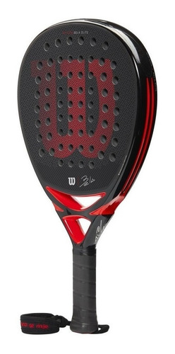 Imagen 3 de 8 de Paleta de pádel Wilson Bela Elite 2020 - 2021 negra y roja