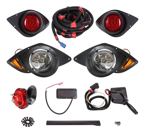 Kit Faro Delantero Led Para Carrito Golf 10l0l Luz Trasera G