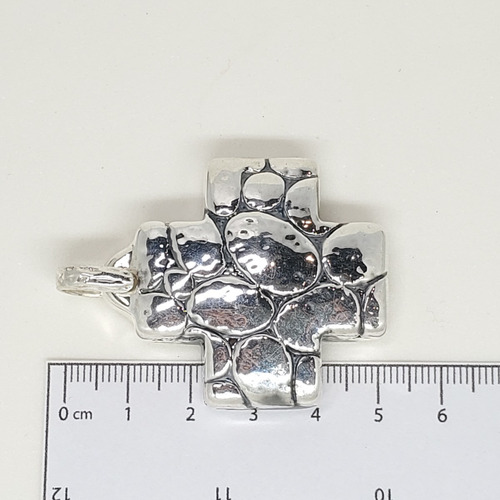 Imagen 5 de 7 de Dije Plata Inflada Cruz Del Equilibrio Grande