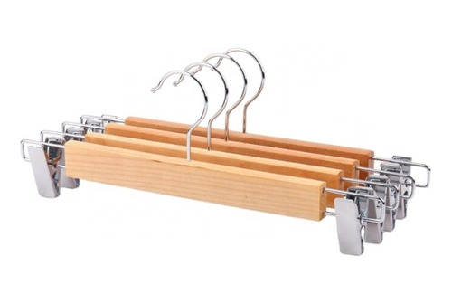Imagen 1 de 9 de Percha De Madera Para Pantalon X 50