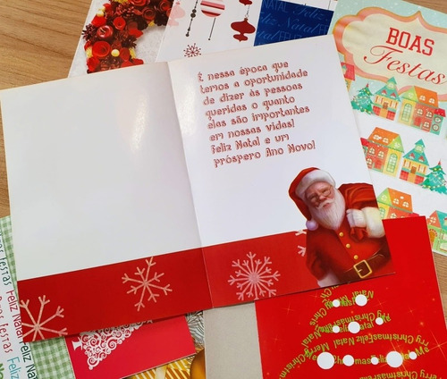 Imagem 2 de 2 de Kit C/50 Cartões Cartão Comemorativo De Natal Boas Festas!