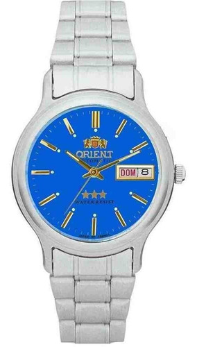 Relógio Orient Automático Original Prata Azul 469wa1af A1sx