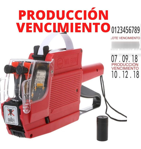 Maquina Fechadora Etiqueta Producción Y Vencimiento Mx6600