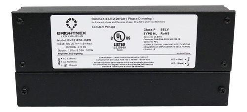 Led Lighting 12v Cc Transformador Regulable 100w Controlador