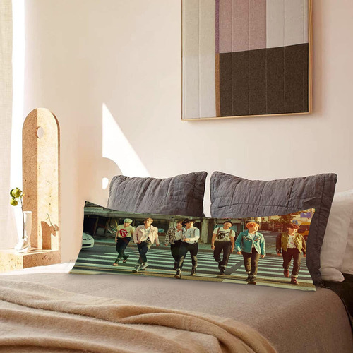 Cojin Almohada Larga Bts Ciudad Calle Carro 45x110cm Diseño De La Tela Lisa