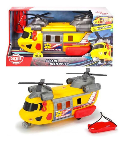 Helicoptero De Rescate Rescue Helicopter 35cm Dickie Toys