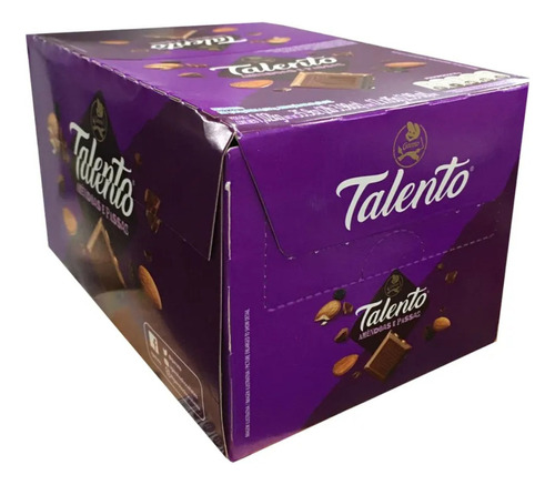 Chocolate Talento Amêndoas E Passas Garoto 1,02kg - 12x85g