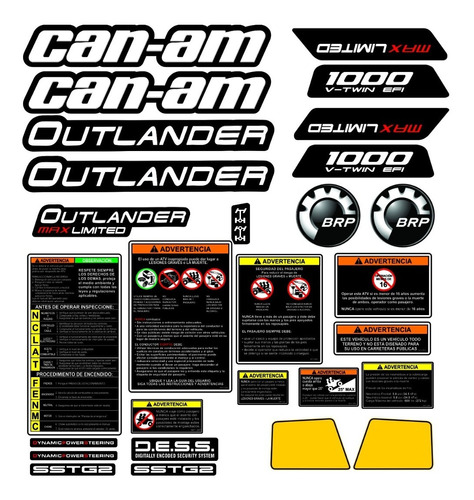 Calcomanias Can-am 0utlander 1000 Max Limited