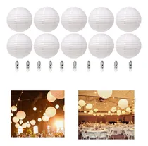 Comprar 10 Lámparas Chinas De Papel + 10 Focos Led Fiestas