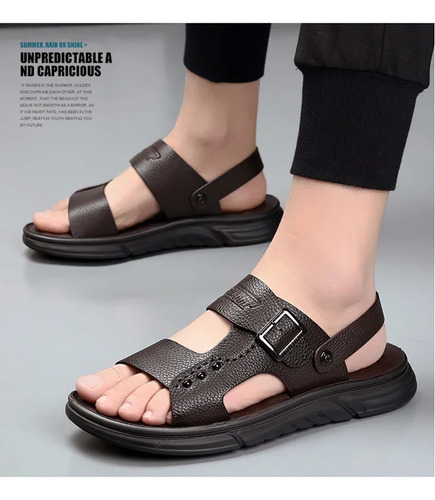 Sandalias De Playa Con Punta Abierta Para Hombre, Zapatillas
