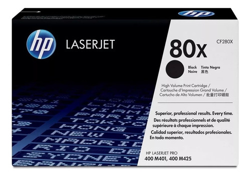 Toner Hp Cf280x Cf280 Cf280a 280 80x 80 Negro 400 M401 M425
