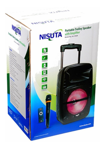 Parlante Bluetooth Portatil Microfono Nisuta Nspa8b Lz