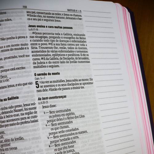 Bíblia Sagrada Jornada Slim | Naa | Letra Normal | Capa Semi Flexível Com Espaço Para Anotações