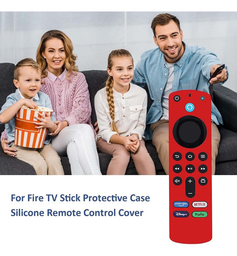 Funda Control Para Amazon Fire Tv Stick 4k Alexa Case Rojo