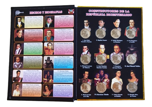 Libro De Colección Con 47 Monedas Nuevas De Las 3 Series.