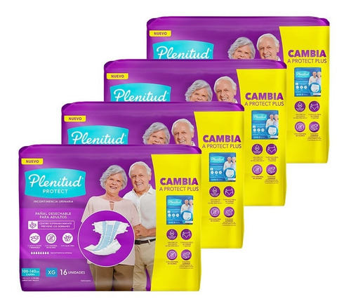 Plenitud Pañal Para Adultos Protect X 16 Pack X 4