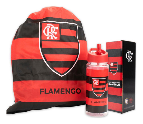 Garrafa Squeeze Mochila Saco Academia Flamengo Original
