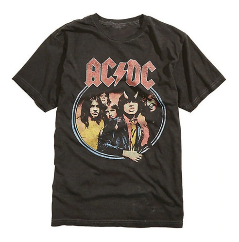 Playera Camiseta Acdc Back In Black Hard Rock Metal Retro