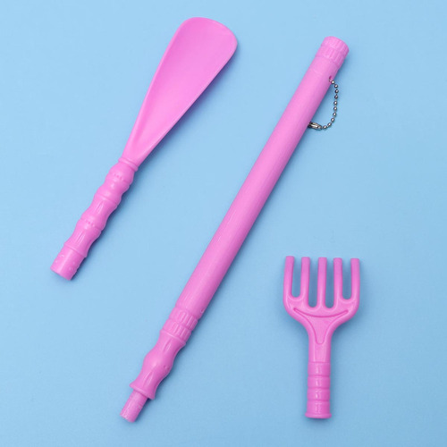 Práctica Pinza De Masaje Rosa Para Colgar En Forma De Cuerno