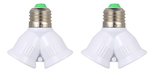 Divisor Adaptador De Base De Bombilla Led E27 Macho A Doble