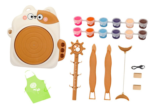 Torno De Cerámica Eléctrico Para Niños, Kit Completo De