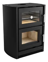 Comprar Calefactor A Leña Con Horno De Alto Rendimiento Liv 416, Hasta 115m2 - Sistema De Doble Combustión, Ecológico Y Seguro - Color Grafito