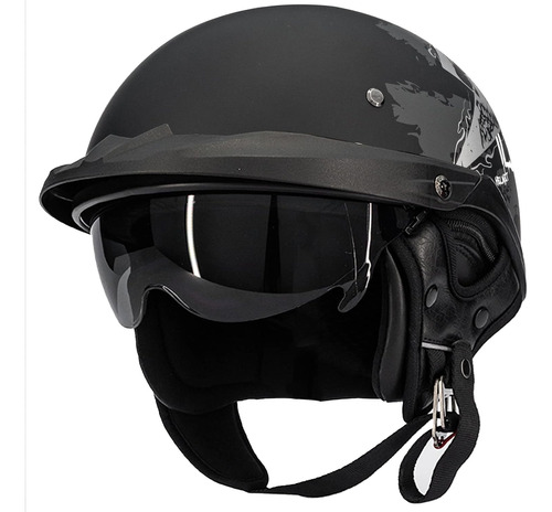 Casco Para Moto Ilm P118 Talla Xl Color Negro