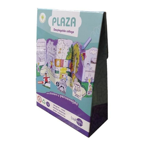 Kit Para Pintar, Recortar Con Stickers, Desplegable Plaza