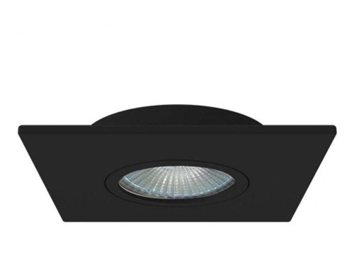 Spot Il0074 Mr16 Dicroica Quadrado Plano Interlight Preto