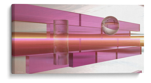 Canvas Lab Cuadro Cilindro Y Esfera 140x70, Caperh