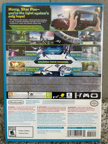 Star Fox Zero ( Usado ) - Nintendo Wiiu (Usado)